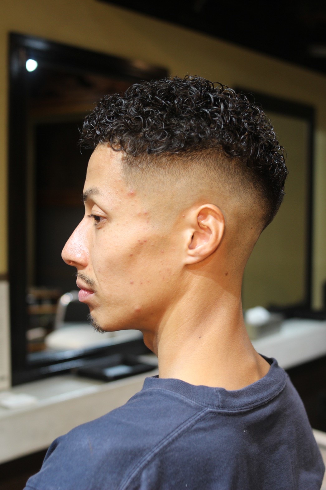 福島 バーバー）豆ロッドで作るアフロ！ - KONG OSAKA